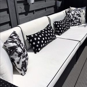 2 PACK - Accent Pillows Black White TURILL